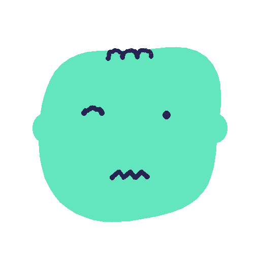 A face drawn in France on sayihello