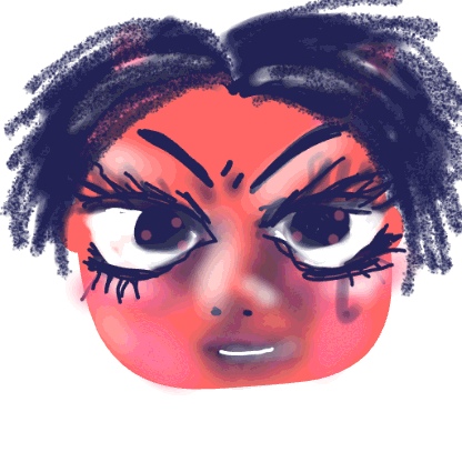 A face drawn in Korea on sayihello — “이리온~”