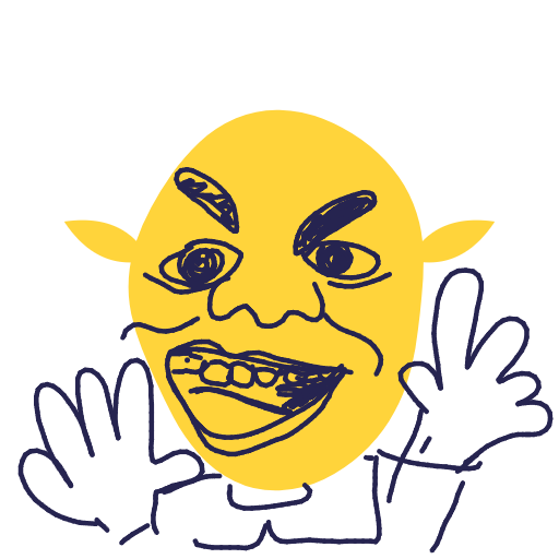 A face drawn in Korea on sayihello